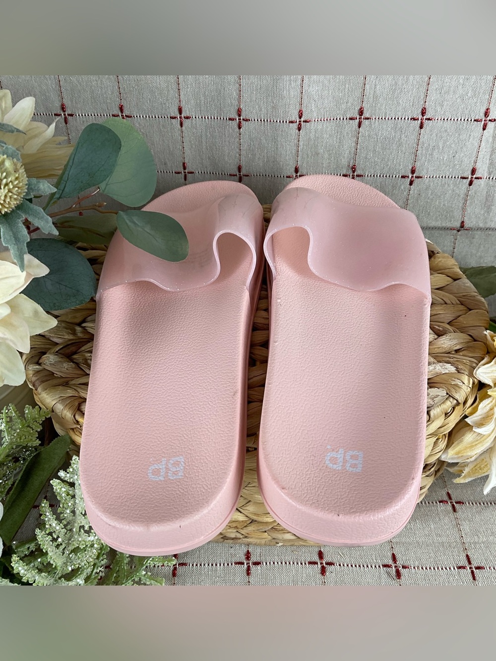 BP “June” Pink Jelly Slides Women’s Sz 11 Casual Pool Slides Slip On Sandals - Picture 6 of 6
